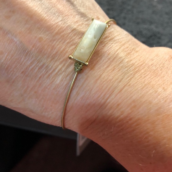 Canvas Gold Tone and Gray Bangle! - Picture 7 of 7